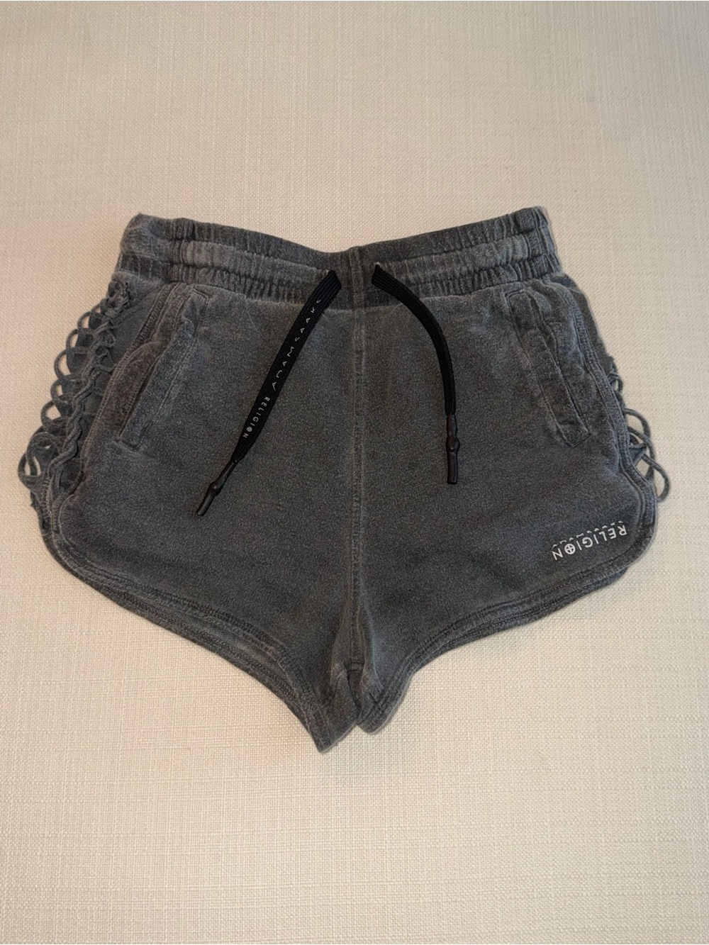 Rare Religion x Adam Saaks Cut Out Lace Up Lounge Shorts XS